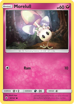 Morelull 97/147 Pokémon card from Burning Shadows for sale at best price