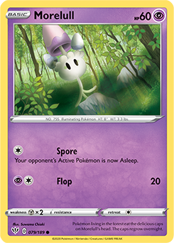 Common Pokémon card Morelull 79/189 from Darkness Ablaze expansion