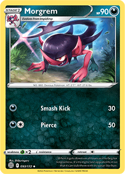 Uncommon Pokémon card Morgrem 093/172 from Brilliant Stars expansion