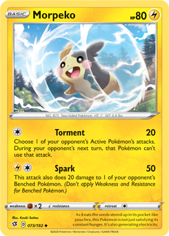 Morpeko 73/192 Pokémon card from Rebel Clash for sale at best price