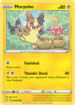 Morpeko 035/072 Pokémon card from Shining Fates for sale at best price