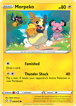 Morpeko 036/072 Pokémon card from Shining Fates for sale at best price