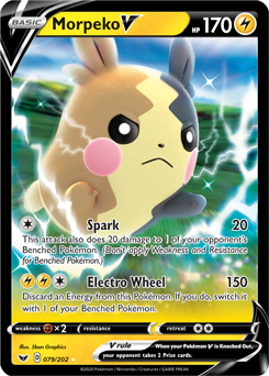 Morpeko V 79/202 Pokémon card from Sword & Shield for sale at best price