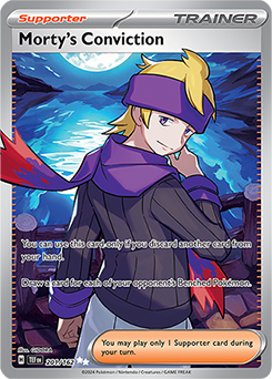 Morty's Conviction 201/162 Pokémon card from Temporal Forces for sale at best price