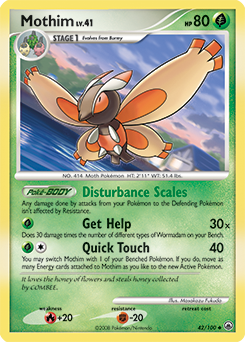 Mothim 42/100 Pokémon card from Majestic Dawn for sale at best price