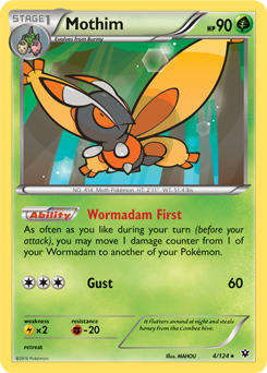 Mothim 4/124 Pokémon card from Fates Collide for sale at best price