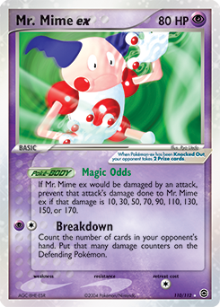 Carte Pokémon M. Mime ex 110/112 de la série Ex Rouge Feu Vert Feuille en vente au meilleur prix