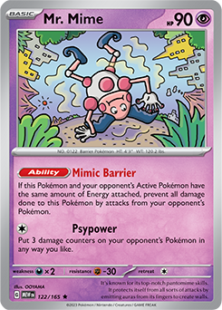 Mr. Mime 122/165 Pokémon card from 151 for sale at best price