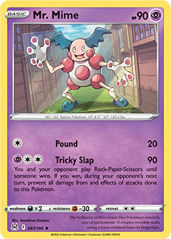 Mr. Mime 067/196 Pokémon card from Lost Origin for sale at best price