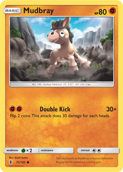 Mudbray 75/145 Pokémon card from Guardians Rising for sale at best price