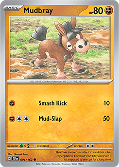 Mudbray 91/162 Pokémon card from Temporal Forces for sale at best price