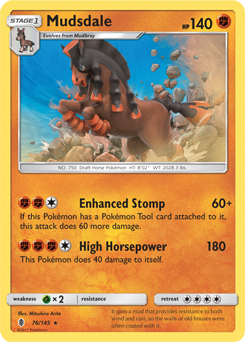 Mudsdale 76/145 Pokémon card from Guardians Rising for sale at best price