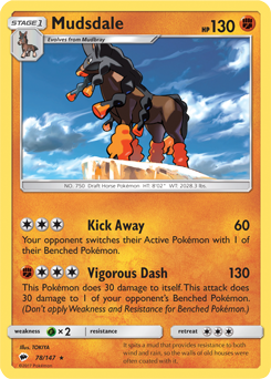 Mudsdale 78/147 Pokémon card from Burning Shadows for sale at best price