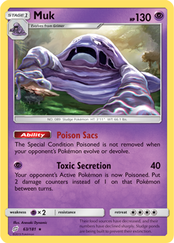 Muk 63/181 Pokémon card from Team Up for sale at best price