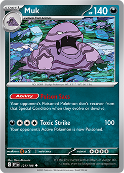Uncommon Pokémon card Muk 127/198 from Scarlet & Violet expansion