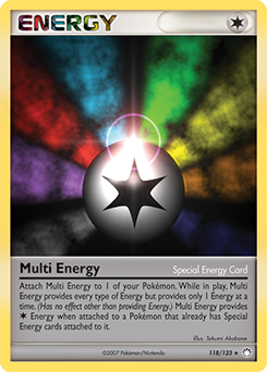 Rare Pokémon card Multi Energy 118/123 from Mysterious Treasures expansion