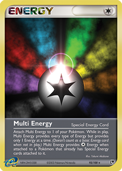Carte Pokémon Rare Énergies multiples 93/100 de la série Ex Tempête de Sable