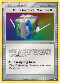 Uncommon Pokémon card Multi Technical Machine 01 9/17 from POP 2 expansion
