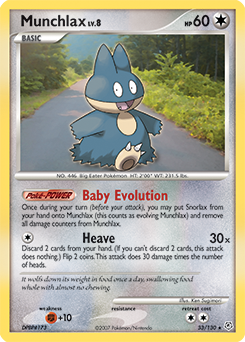 Munchlax 33/130 Pokémon card from Diamond & Pearl for sale at best price
