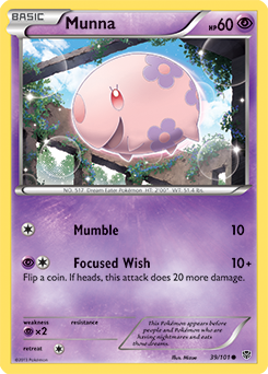 Munna 39/101 Pokémon card from Plasma Blast for sale at best price