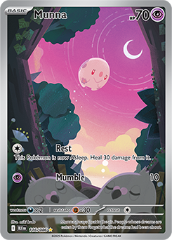 Illustration rare Pokémon card Munna 116/86 from Black Bolt expansion