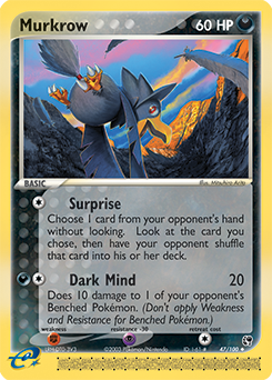 Carte Pokémon Peu commune Cornèbre 47/100 de la série Ex Tempête de Sable