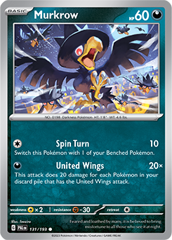 Murkrow 131/193 Pokémon card from Paldea Evolved for sale at best price