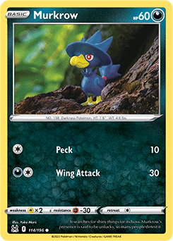 Murkrow 114/196 Pokémon card from Lost Origin for sale at best price