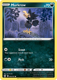 Murkrow 93/163 Pokémon card from Battle Styles for sale at best price