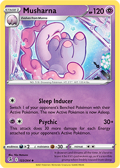 Uncommon Pokémon card Musharna 122/264 from Fusion Strike expansion