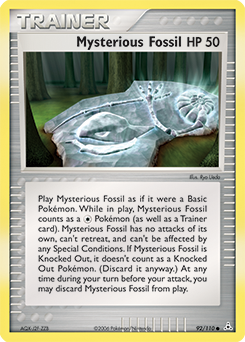 Carte Pokémon Mystérieux fossile 92/110 de la série Ex Fantômes Holon en vente au meilleur prix