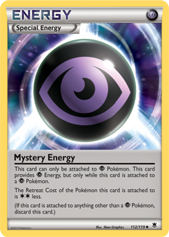 Uncommon Pokémon card Mystery Energy 112/119 from Phantom Forces expansion