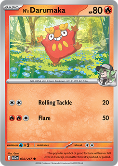 N's Darumaka 32/217 Pokémon card from Ascended Heroes for sale at best price