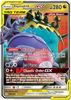 Naganadel Guzzlord GX 158/236 Pokémon card from Cosmic Eclipse for sale at best price
