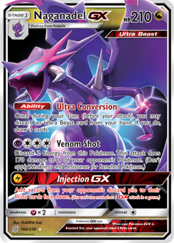 Naganadel Holo - Lost Thunder Pokémon card 108/214