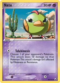 Natu 63/115 Pokémon card from Ex Unseen Forces for sale at best price