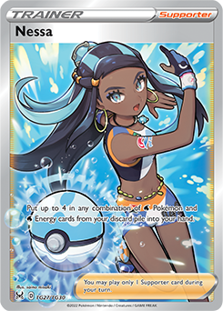 Full Art Trainer Pokémon card Nessa TG27/TG30 from Lost Origin expansion