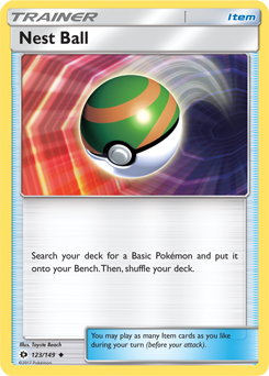 Nest Ball 123/149 Pokémon card from Sun & Moon for sale at best price