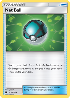 Uncommon Pokémon card Net Ball 187/214 from Lost Thunder expansion