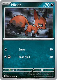 Carte Pokémon Communes Goupilou 53/84 de la série Nuit Noire