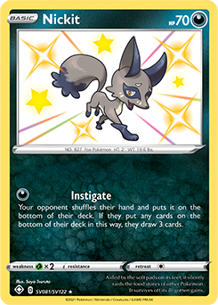 Shining Pokémon Pokémon card Nickit SV081/SV122 from Shining Fates expansion