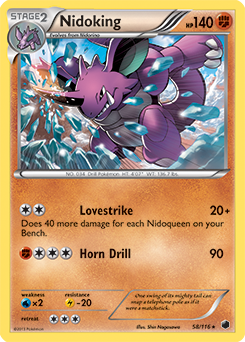 Nidoking 58/116 Pokémon card from Plasma Freeze for sale at best price