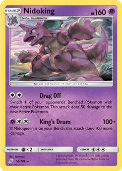 Nidoking 59/181 Pokémon card from Team Up for sale at best price