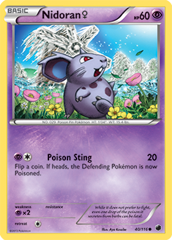 Nidoran 40/116 Pokémon card from Plasma Freeze for sale at best price