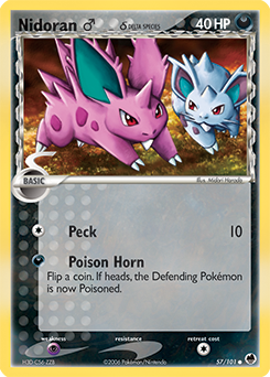 Nidoran 57/101 Pokémon card from Ex Dragon Frontiers for sale at best price