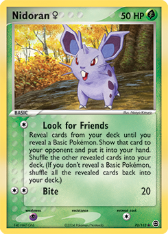 Carte Pokémon Nidoran 70/112 de la série Ex Rouge Feu Vert Feuille en vente au meilleur prix