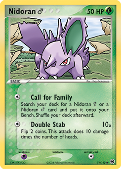 Carte Pokémon Nidoran 71/112 de la série Ex Rouge Feu Vert Feuille en vente au meilleur prix