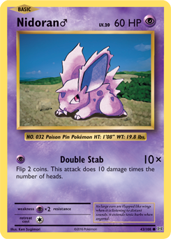 Nidoran 43/108 Pokémon card from Evolutions for sale at best price