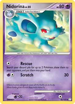 Nidorina 56/123 Pokémon card from Mysterious Treasures for sale at best price
