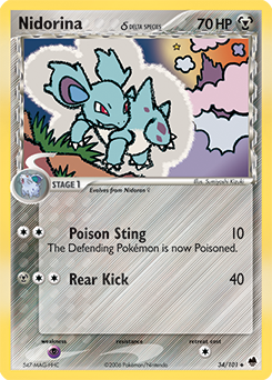 Nidorina 34/101 Pokémon card from Ex Dragon Frontiers for sale at best price